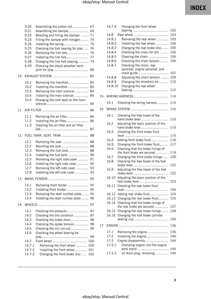 KTM 2025 - 65 SX - Service Workshop Repair Manual