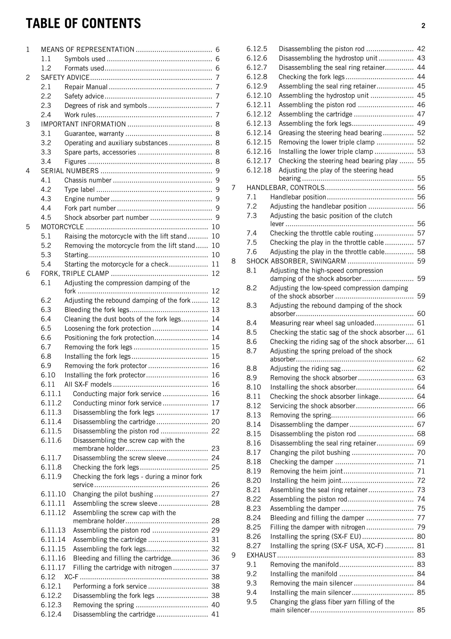 KTM 2014 - 350 SX-F XC-F - Service Workshop Repair Manual