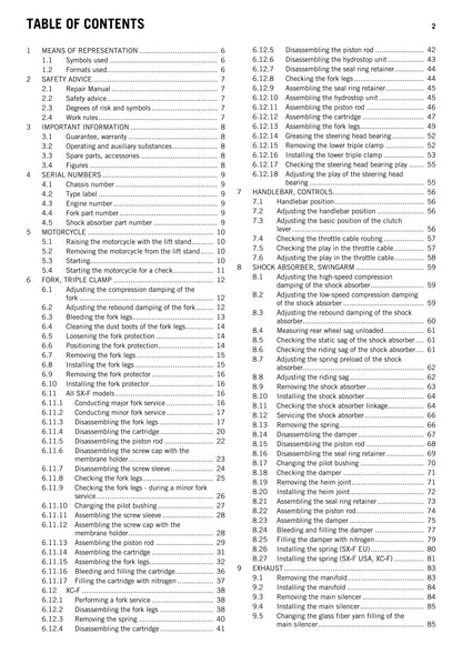 KTM 2014 - 350 SX-F XC-F - Service Workshop Repair Manual