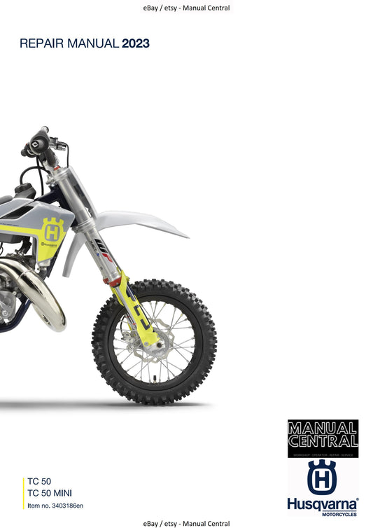 Husqvarna 2023 - TC 50 MINI - Service Workshop Repair Manual