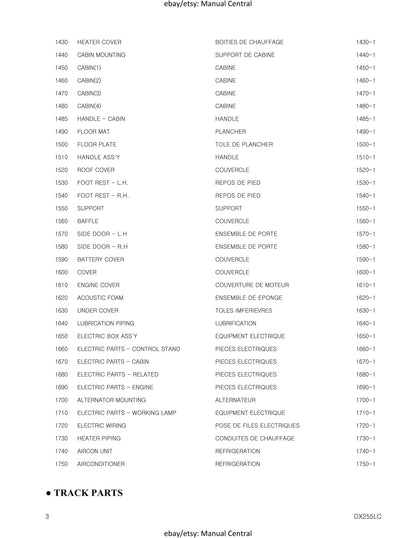 Doosan - Parts Book - DX225LC - Serial 5001 to 5432