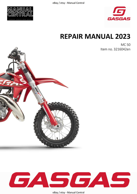 GasGas 2023 - MC 50 - Service Workshop Repair Manual