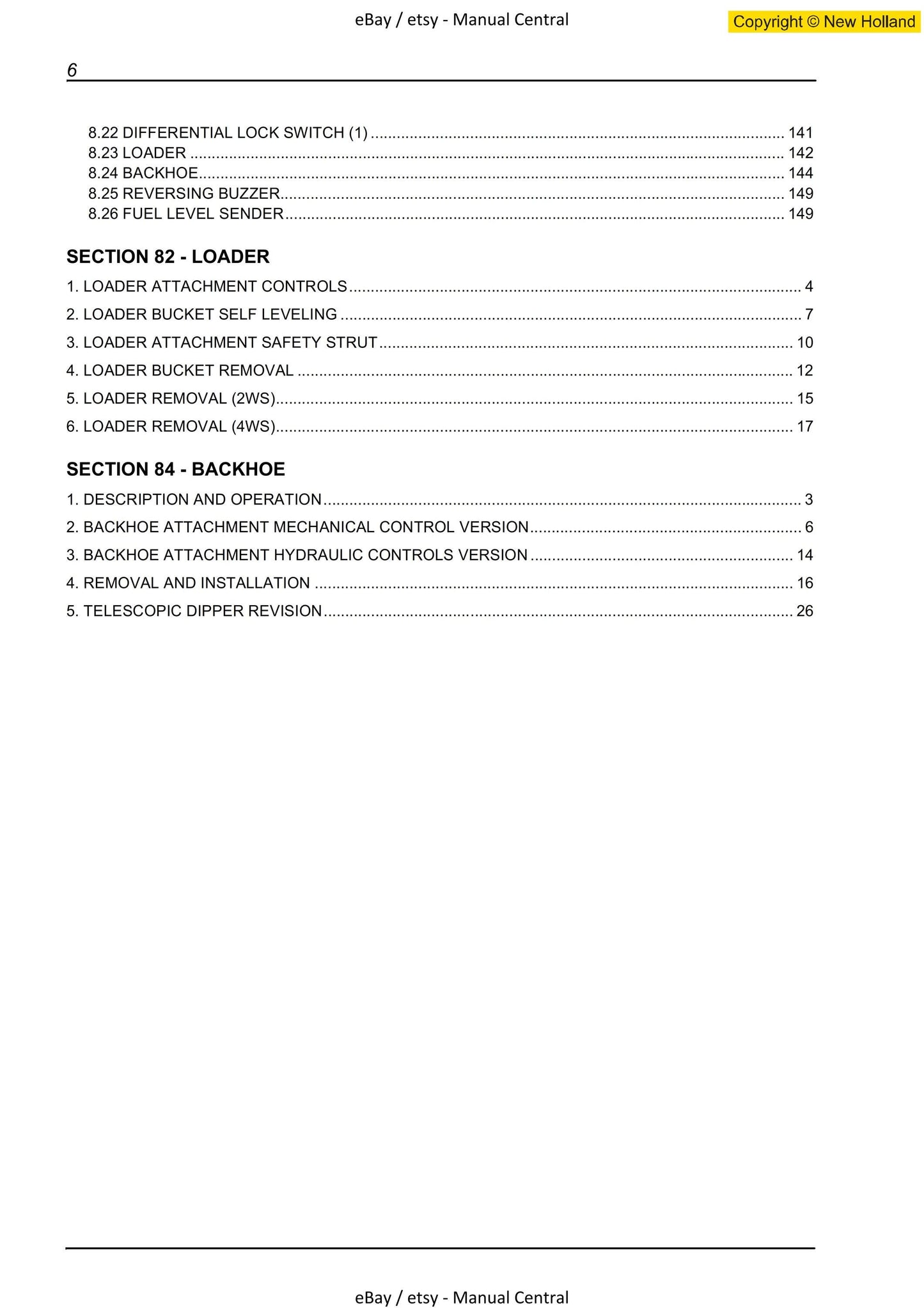 New Holland - B110 B115 - Workshop Service Repair Manual