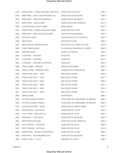 Doosan - Parts Book - DX225LC - Serial number 5001 to 5432