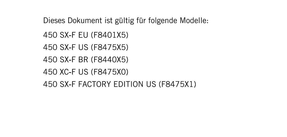 German Language - KTM 2024 - 450 Xc-f Sx-f Factory Edition - Reparaturanleitung - Service Workshop Repair Manual