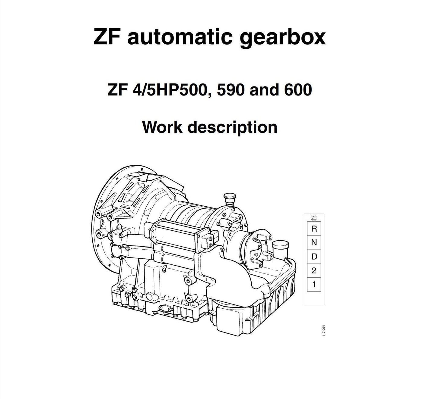 ZF Automatic Gearbox - 4 5 HP 500 590 600 - Work Description