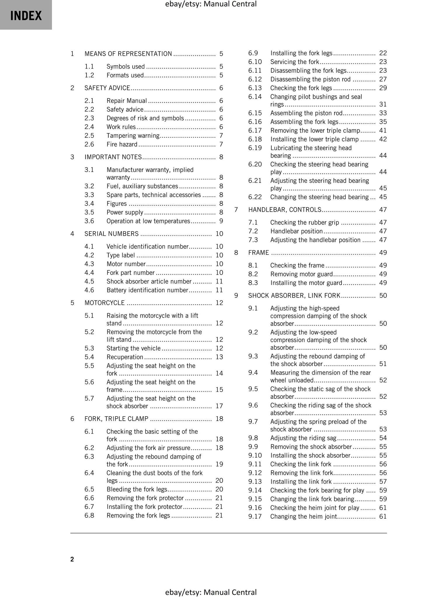 KTM 2020 - SX-E 5 - Service Workshop Repair Manual