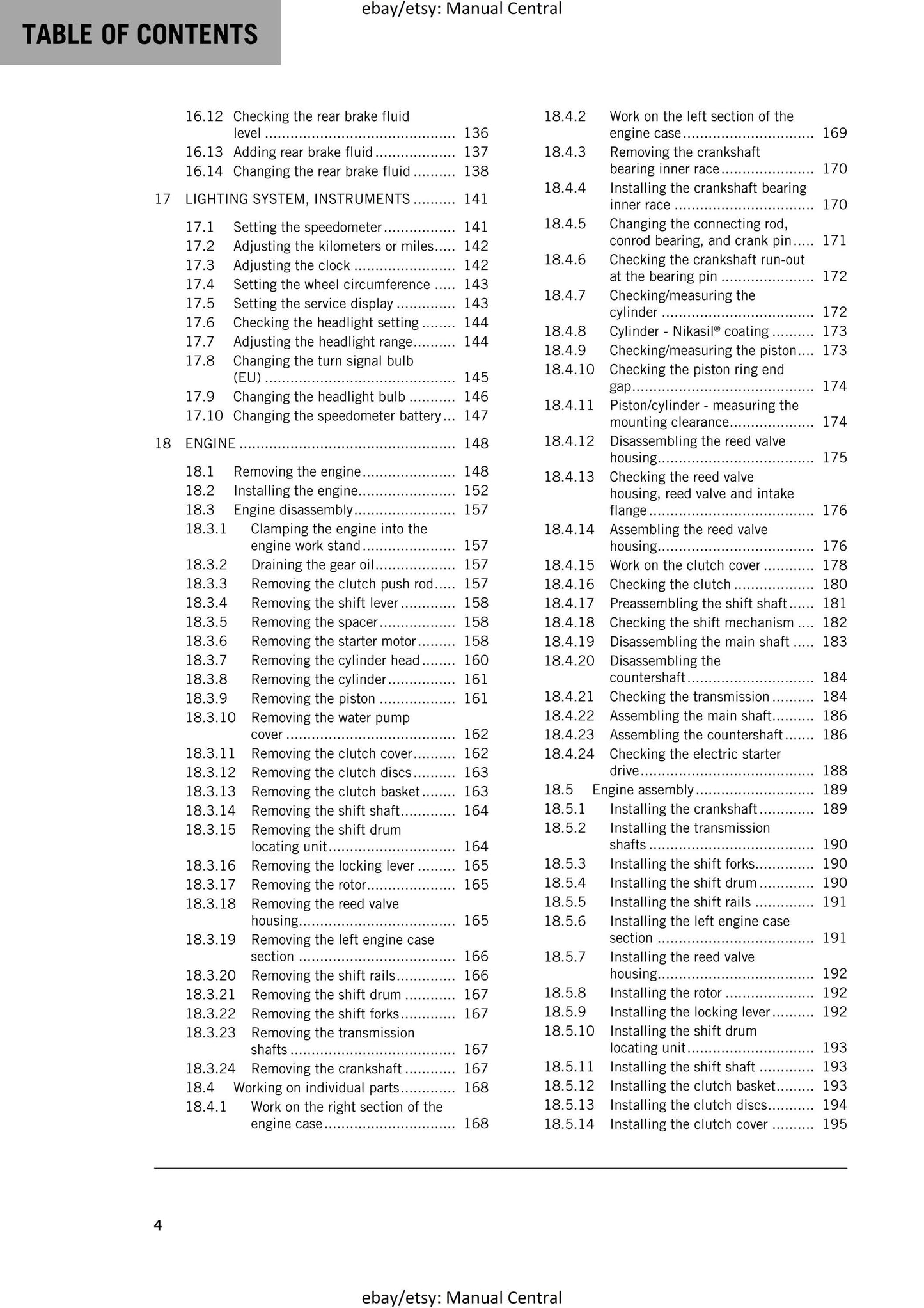 KTM 2017 - Freeride 250 R - Service Workshop Repair Manual