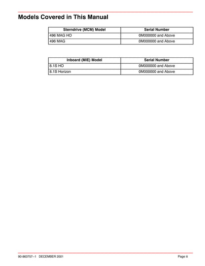 Mercury Mercruiser Service Manual 33 - PCM 555 Diagnostics - SN 0m000000 & Above