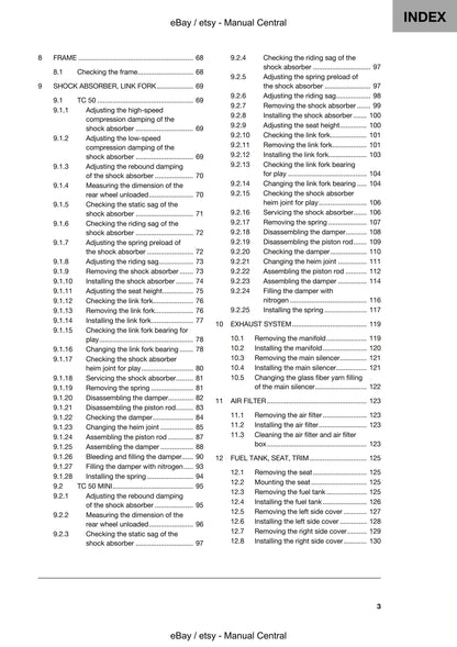 Husqvarna 2022 - TC 50 MINI - Service Workshop Repair Manual