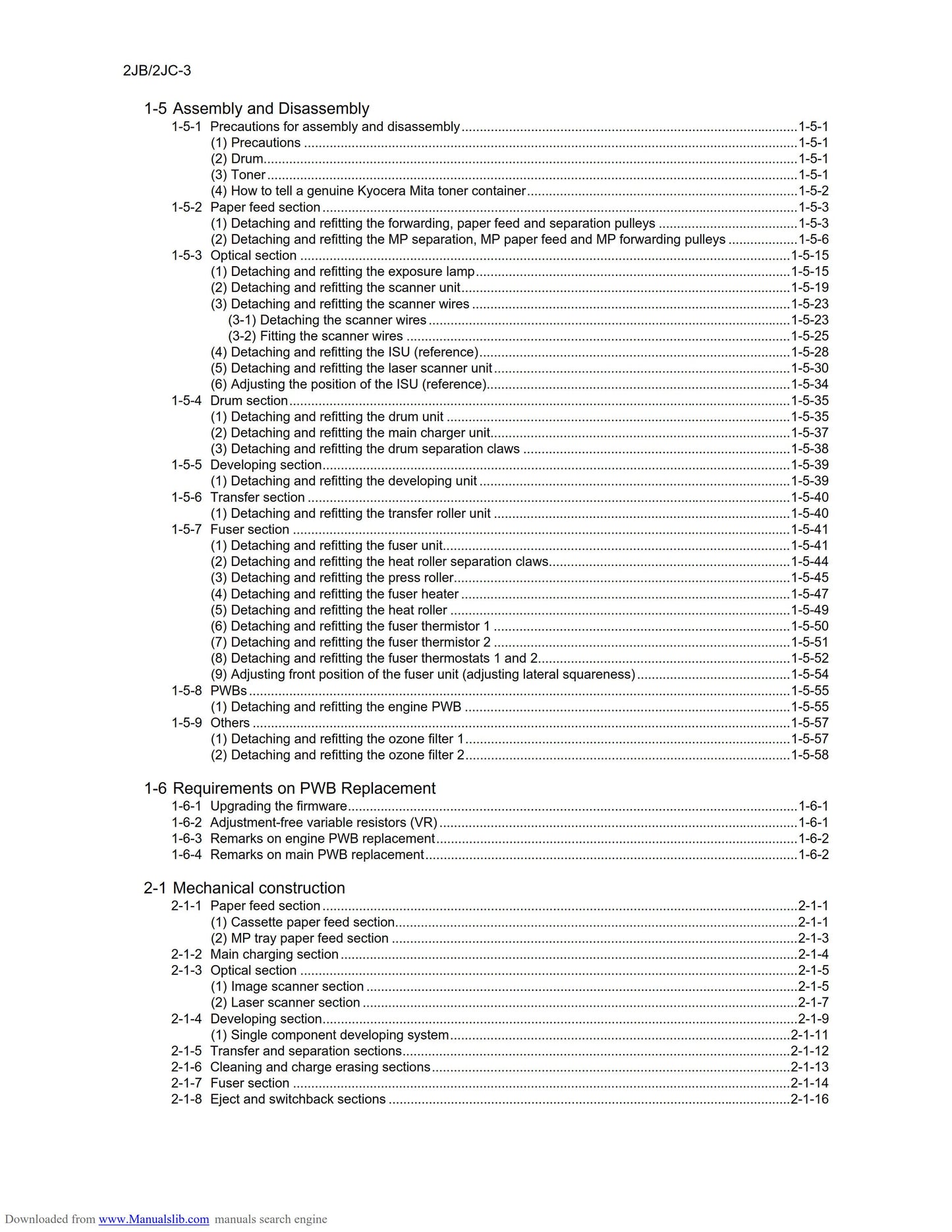 Kyocera KM-2540 KM-3040 - Service Workshop Repair Manual - May 2008