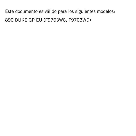 Spanish Language - KTM 2023 - 890 Duke GP - Manual de Reparacion