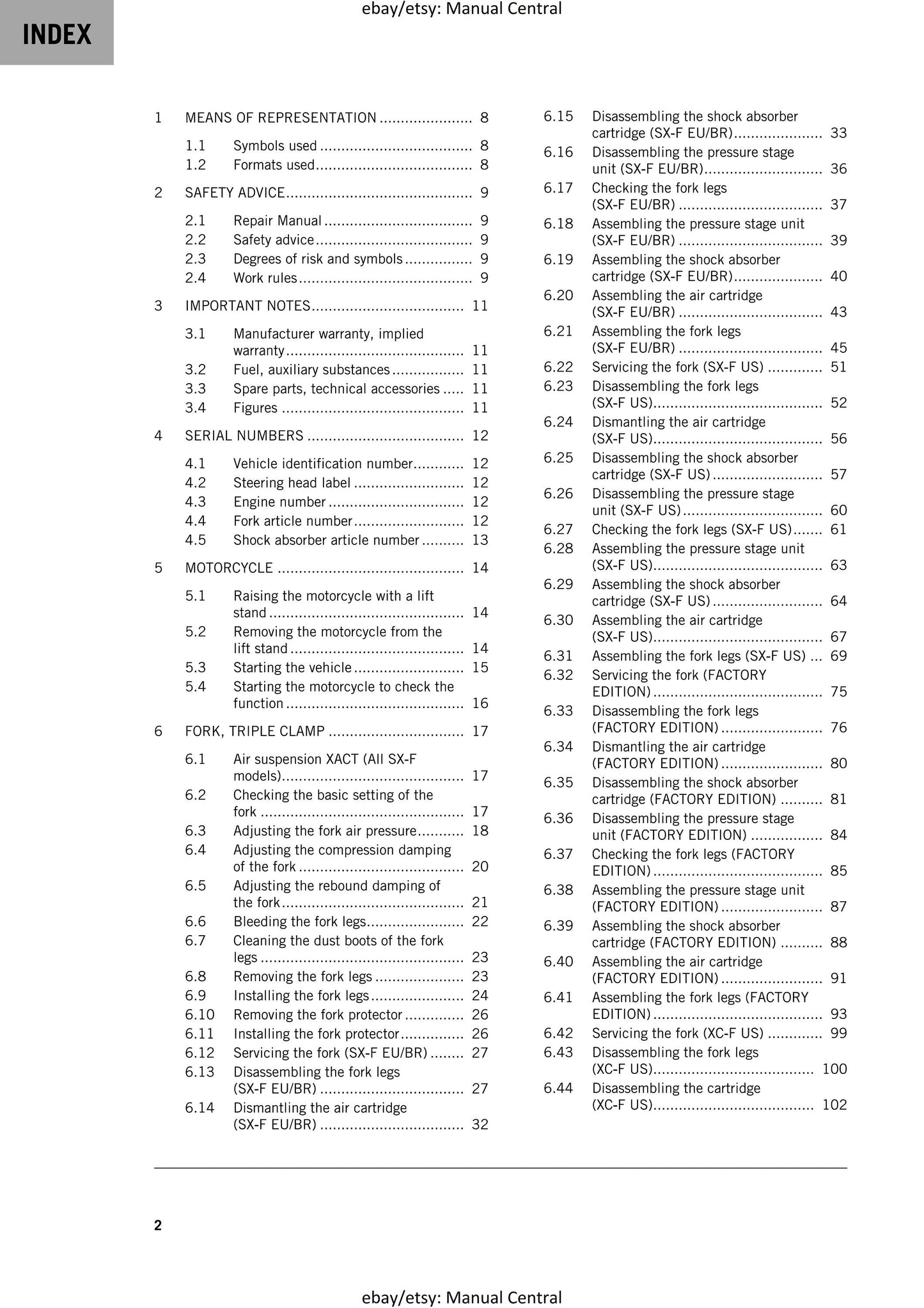 KTM 2024 - 450 Sx-f Xc-f  Factory Edition - Service Workshop Repair Manual