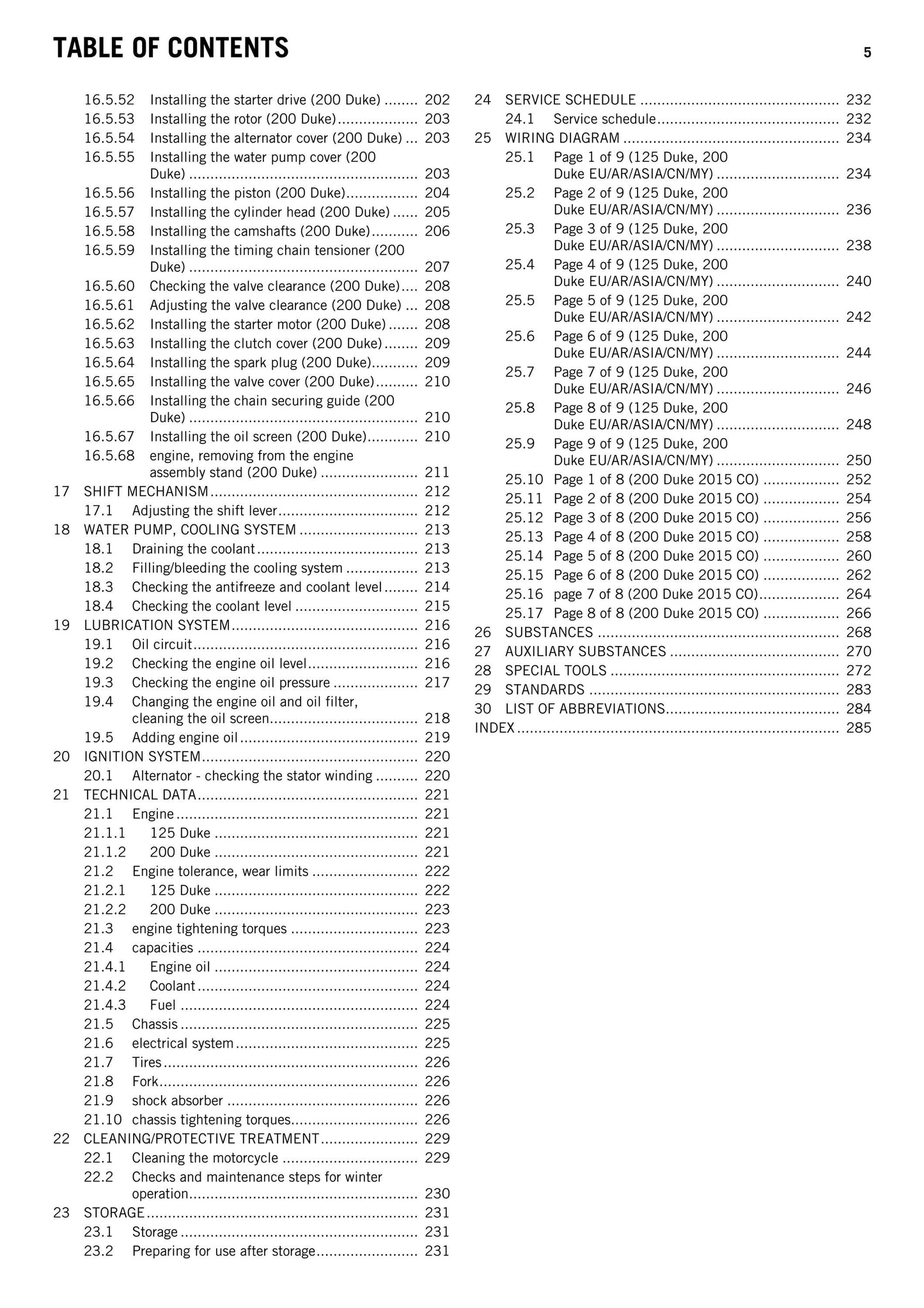 KTM 2014 - 125 200 Duke - Service Workshop Repair Manual