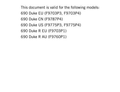 KTM 2016 - 690 Duke R - Service Workshop Repair Manual