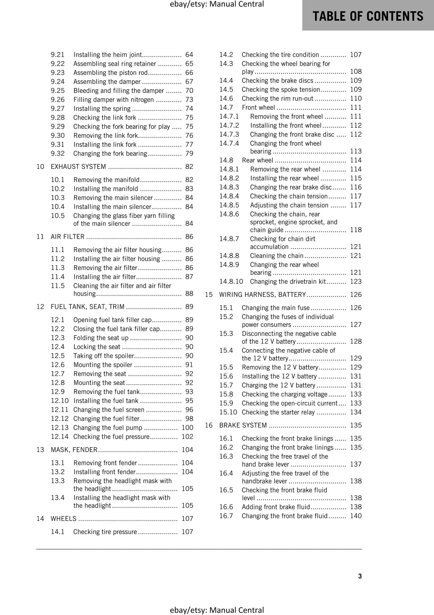 KTM 2020 - Freeride 250 F - Service Workshop Repair Manual