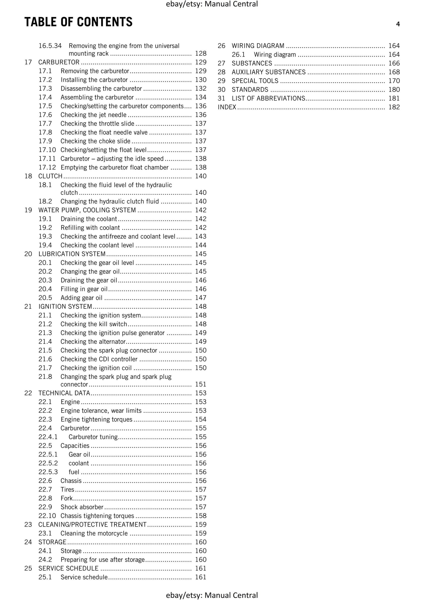 KTM 2016 - 65 SX - Service Workshop Repair Manual