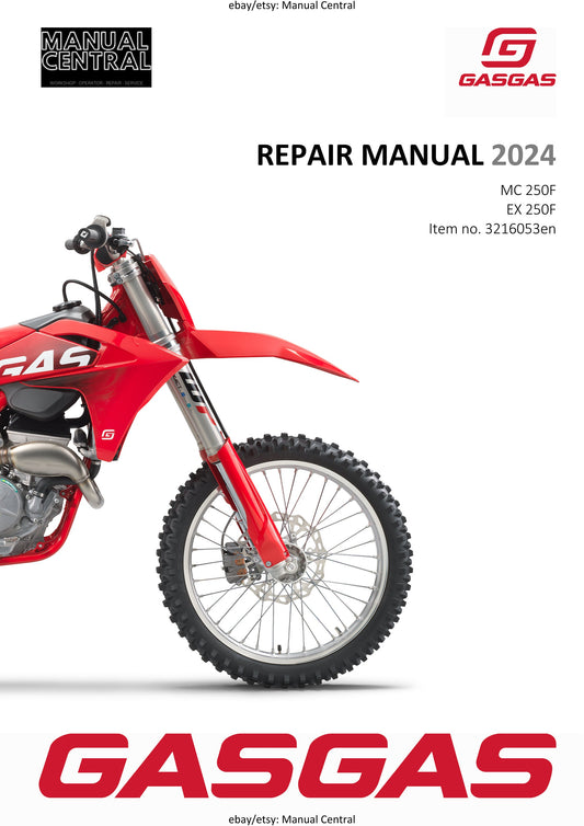 GasGas 2024 - MC 250F EX 250F - Service Workshop Repair Manual