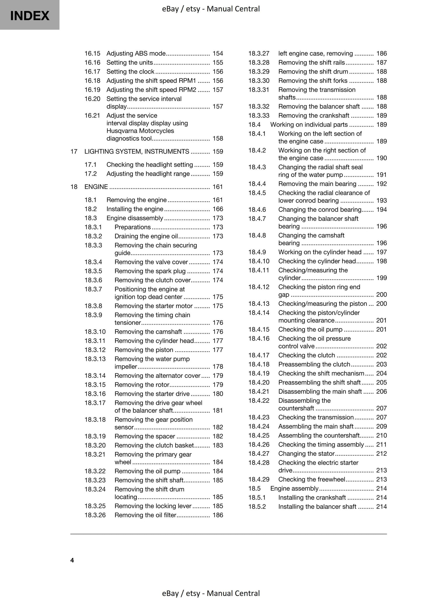 Husqvarna 2023 - Svartpilen 200 - Service Workshop Repair Manual