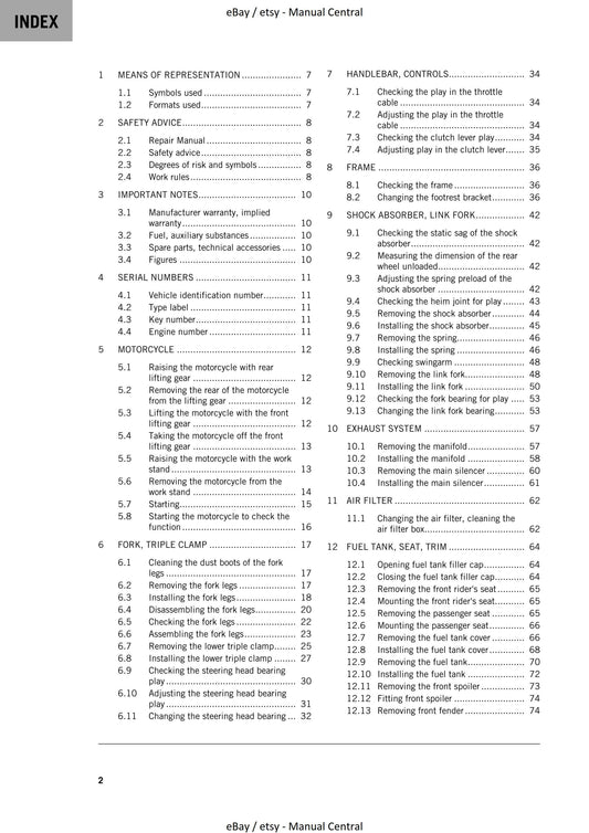 KTM 2023 - 125 Duke - Service Workshop Repair Manual