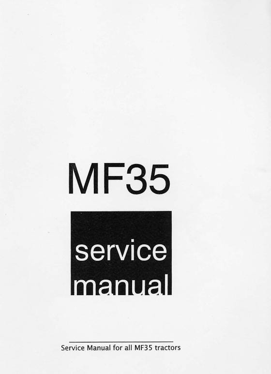 Massey Ferguson - MF35 MF 35 - Workshop Service Repair Manual