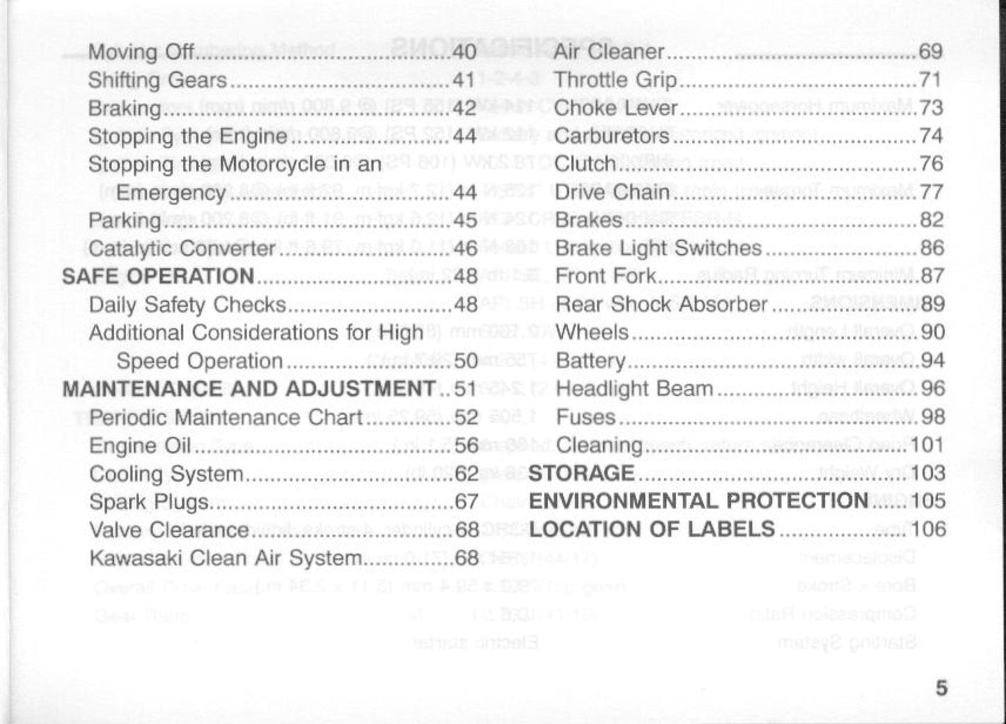 Kawasaki ZZ-R 1200 Owners Manual - zx1200-c1/d1