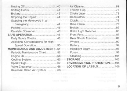Kawasaki ZZ-R 1200 Owners Manual - zx1200-c1/d1