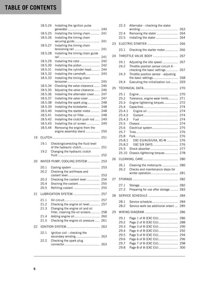 KTM 2014 - 450 500 Exc Six Days Xc-w - Service Workshop Repair Manual