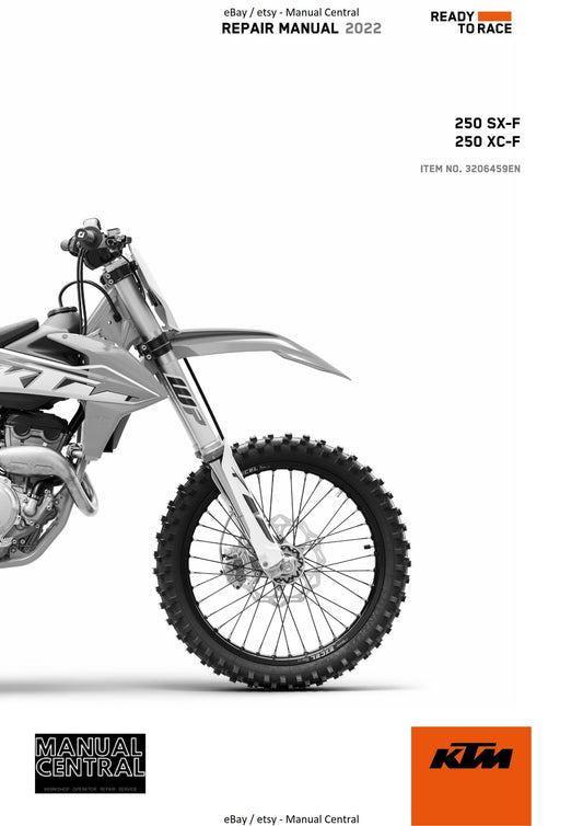 KTM 2022 - 250 Sx-f Xc-f - Service Workshop Repair Manual