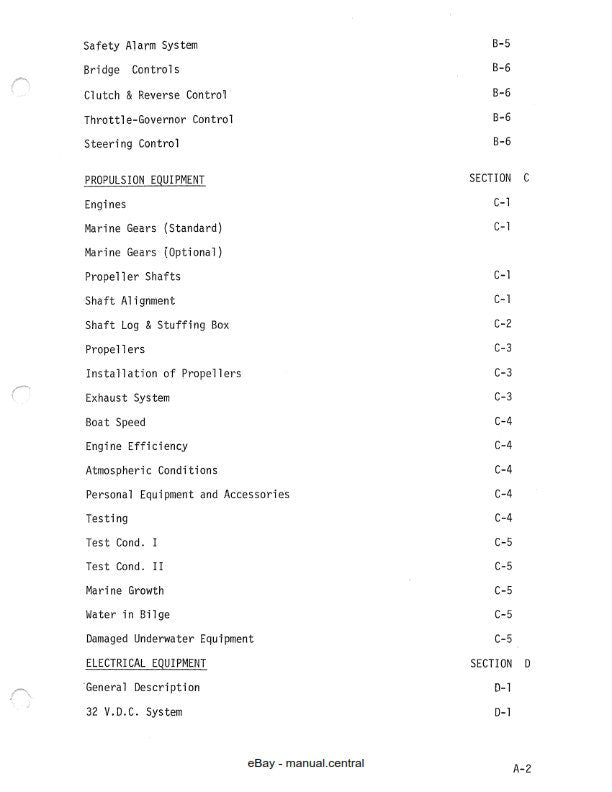 Bertram 58 Convertiable - Owners Manual