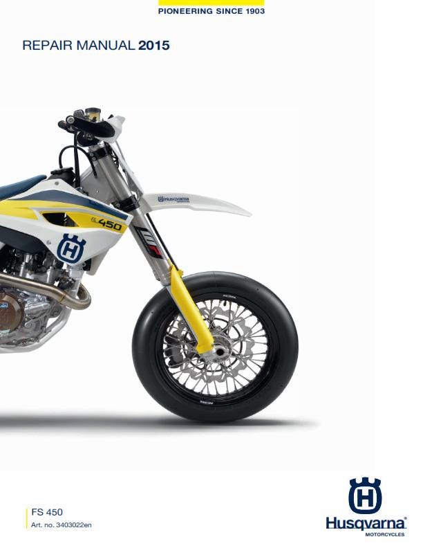 Husqvarna 2015 - FS 450 - Service Workshop Repair Manual