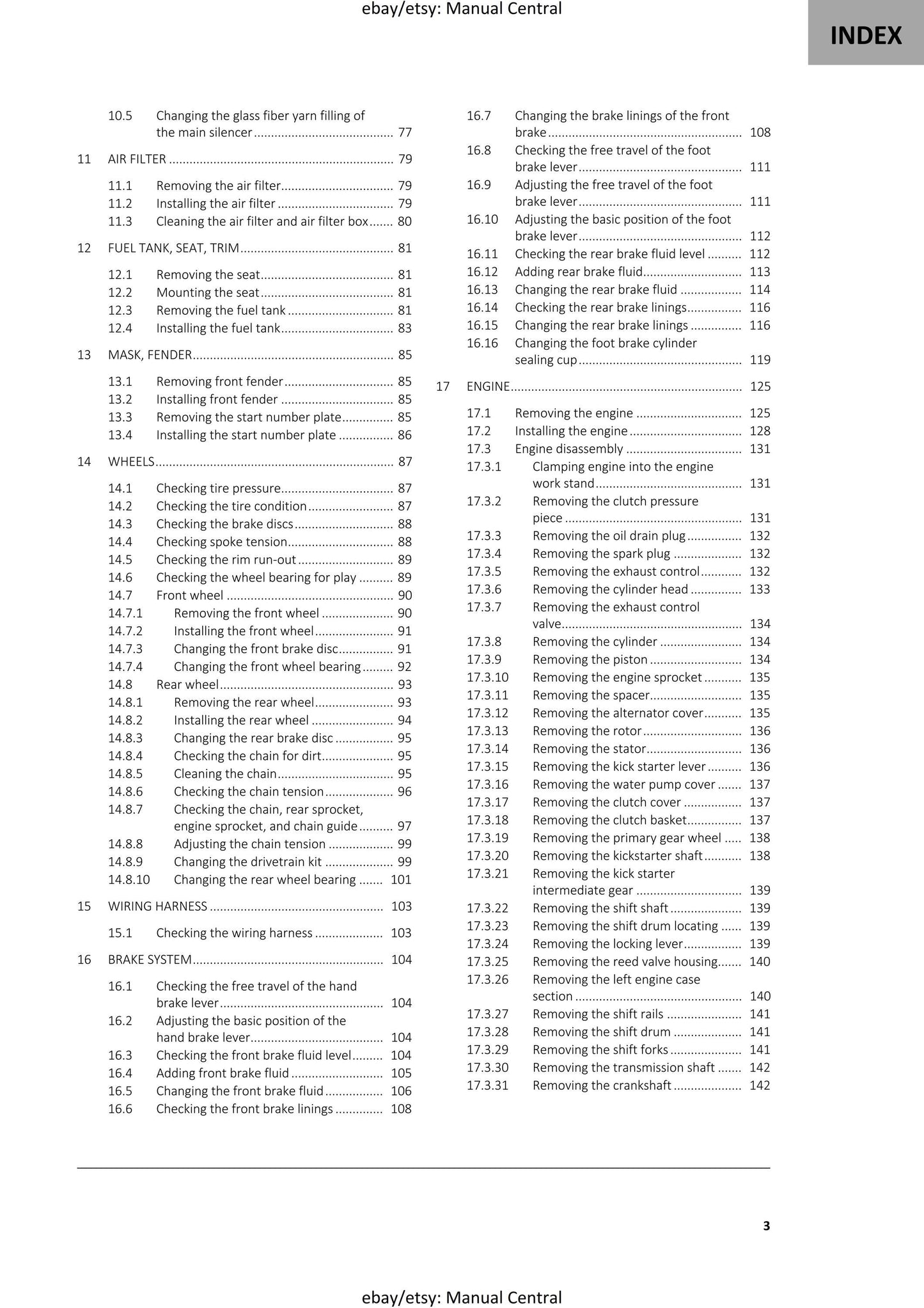 GasGas 2022 -MC 65 - Service Workshop Repair Manual