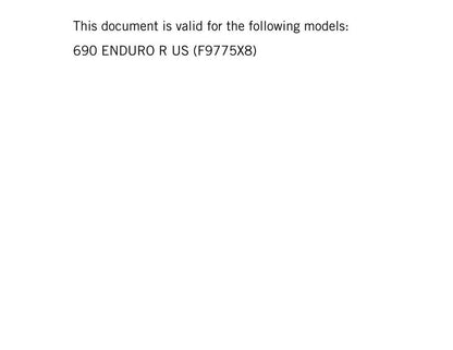KTM 2024 - 690 Enduro R US EDITION - Service Workshop Repair Manual