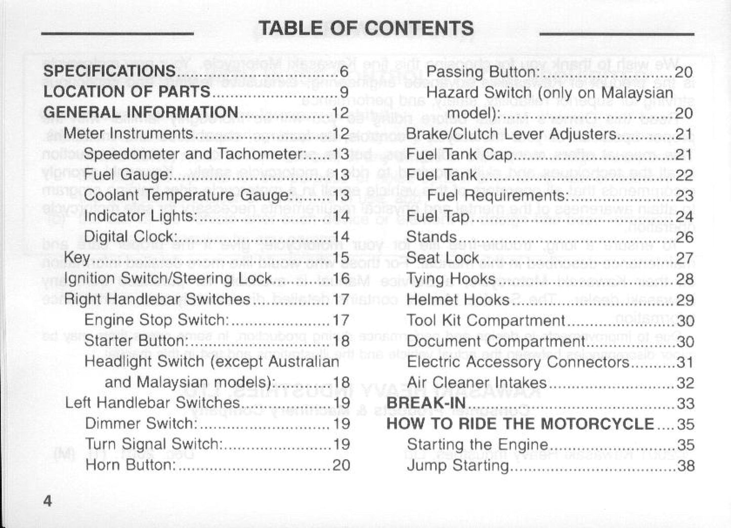 Kawasaki ZZ-R 1200 Owners Manual - zx1200-c1/d1