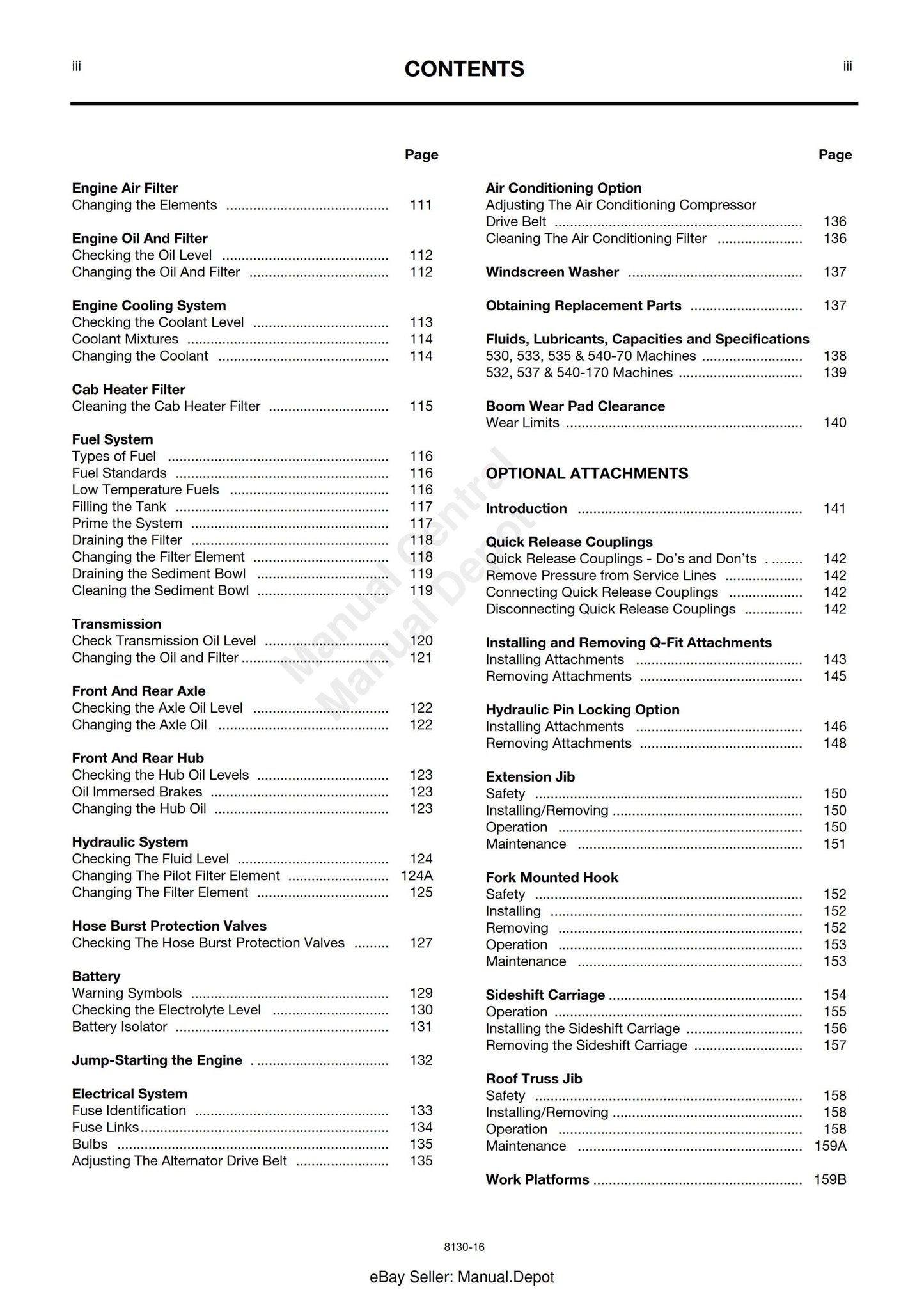 JCB 530 532 533 535 537 540 Operator Handbook