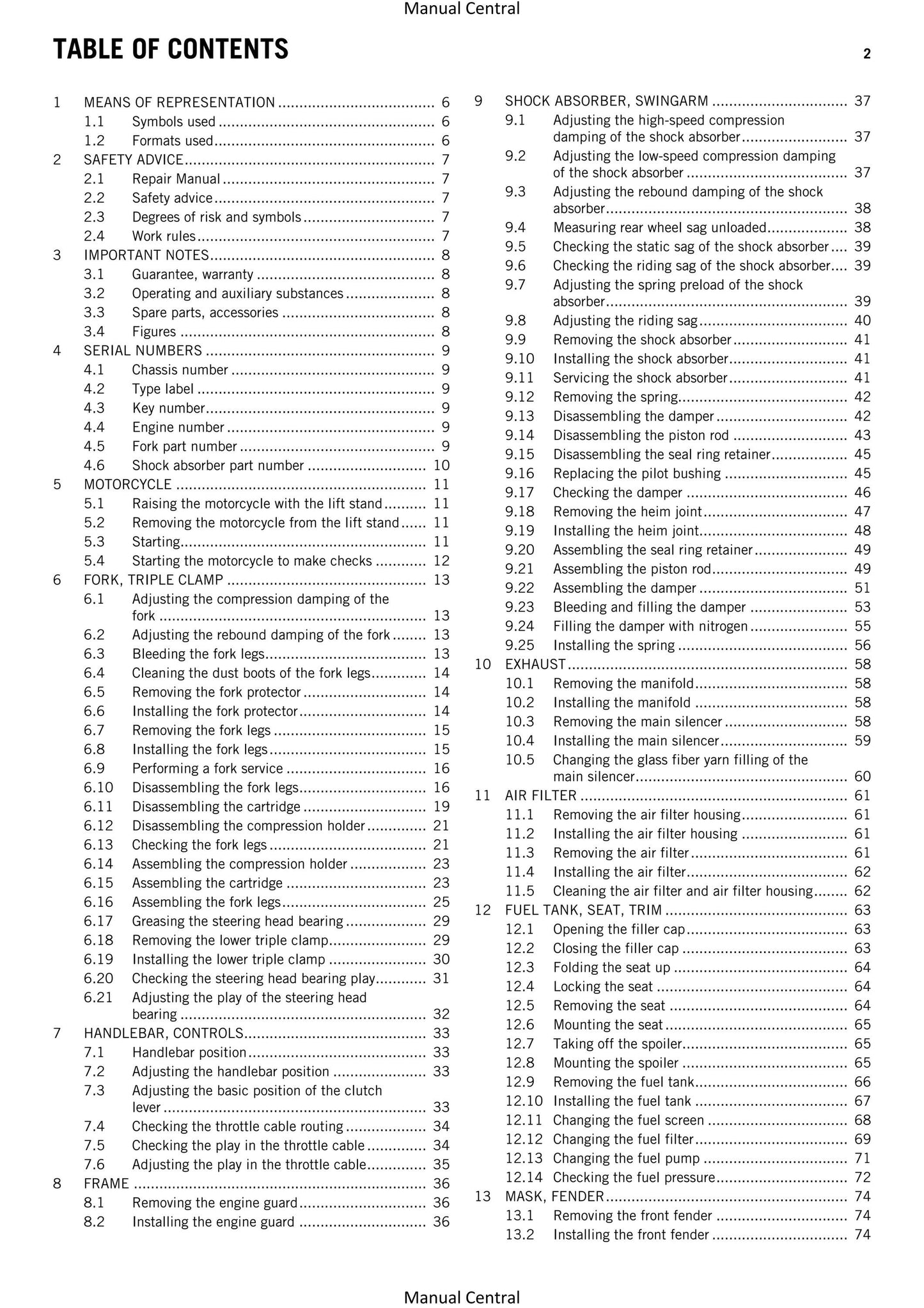 KTM 2012 - Freeride 350 - Service Workshop Repair Manual