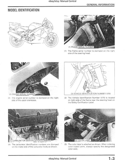 Honda CBR900RR - 1996 1997 1998 - Workshop Service Repair Manual