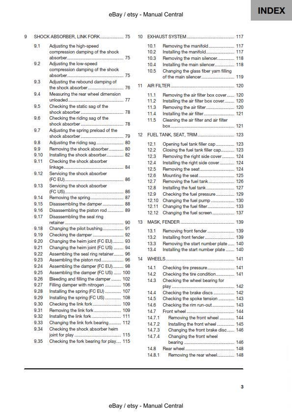 Husqvarna 2021 - FC 250 - Workshop Service Repair Manual
