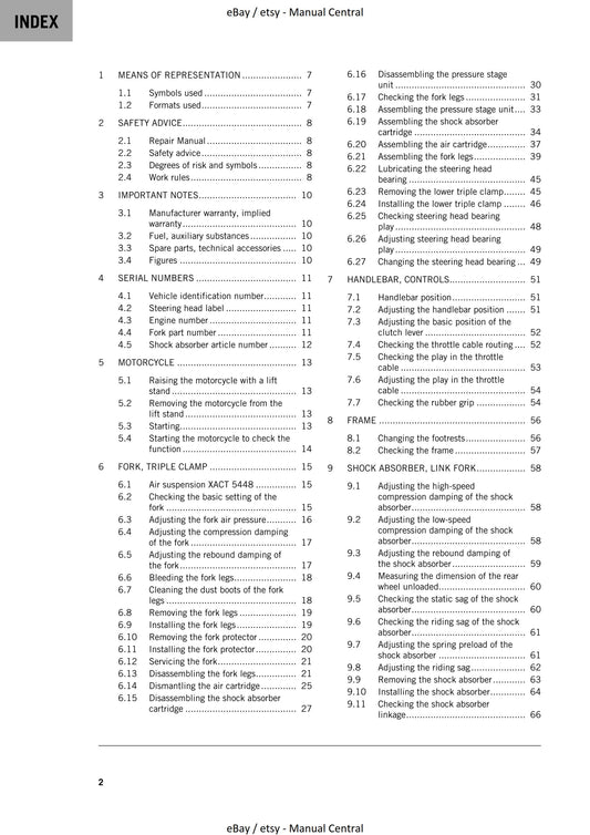 KTM 2022 - 250 Sx - Service Workshop Repair Manual