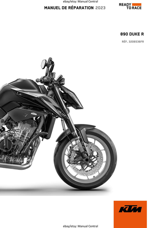 French Language - Ktm 2023 - 890 Duke R - Manuel De Reparation -  Service Workshop Repair Manual