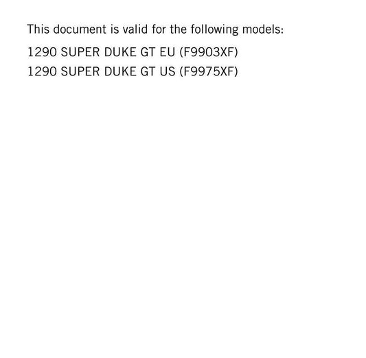 KTM 2024 - 1290 Super Duke GT - Service Workshop Repair Manual