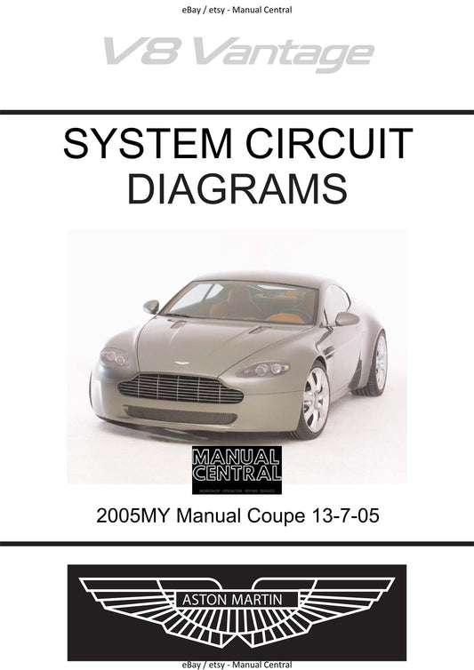 Aston Martin 2005 2006 V8 Vantage - Full set of Wiring Circuit Diagrams