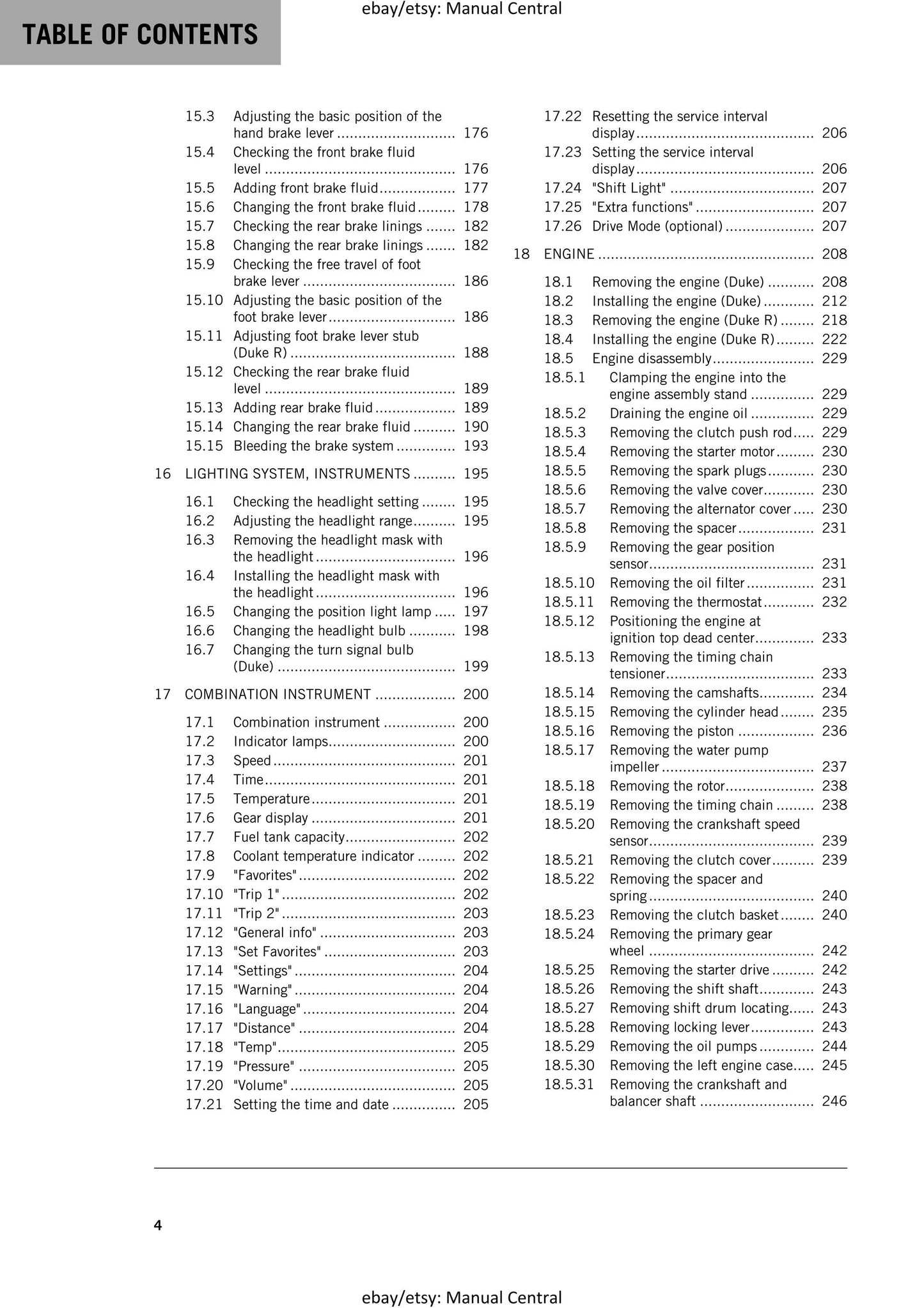 KTM 2017 - 690 Duke R - Service Workshop Repair Manual