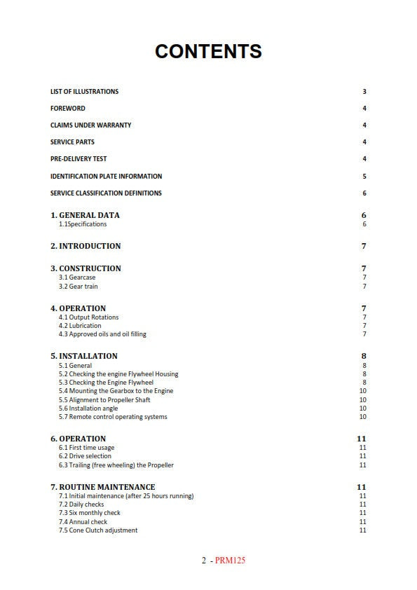 PRM - 125D PRM125D - Workshop Service Repair Manual