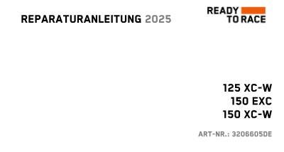pdf - German / English Language - 2025 KTM 125 150 Exc Xc-w - Reparaturanleitung - Workshop Service Repair