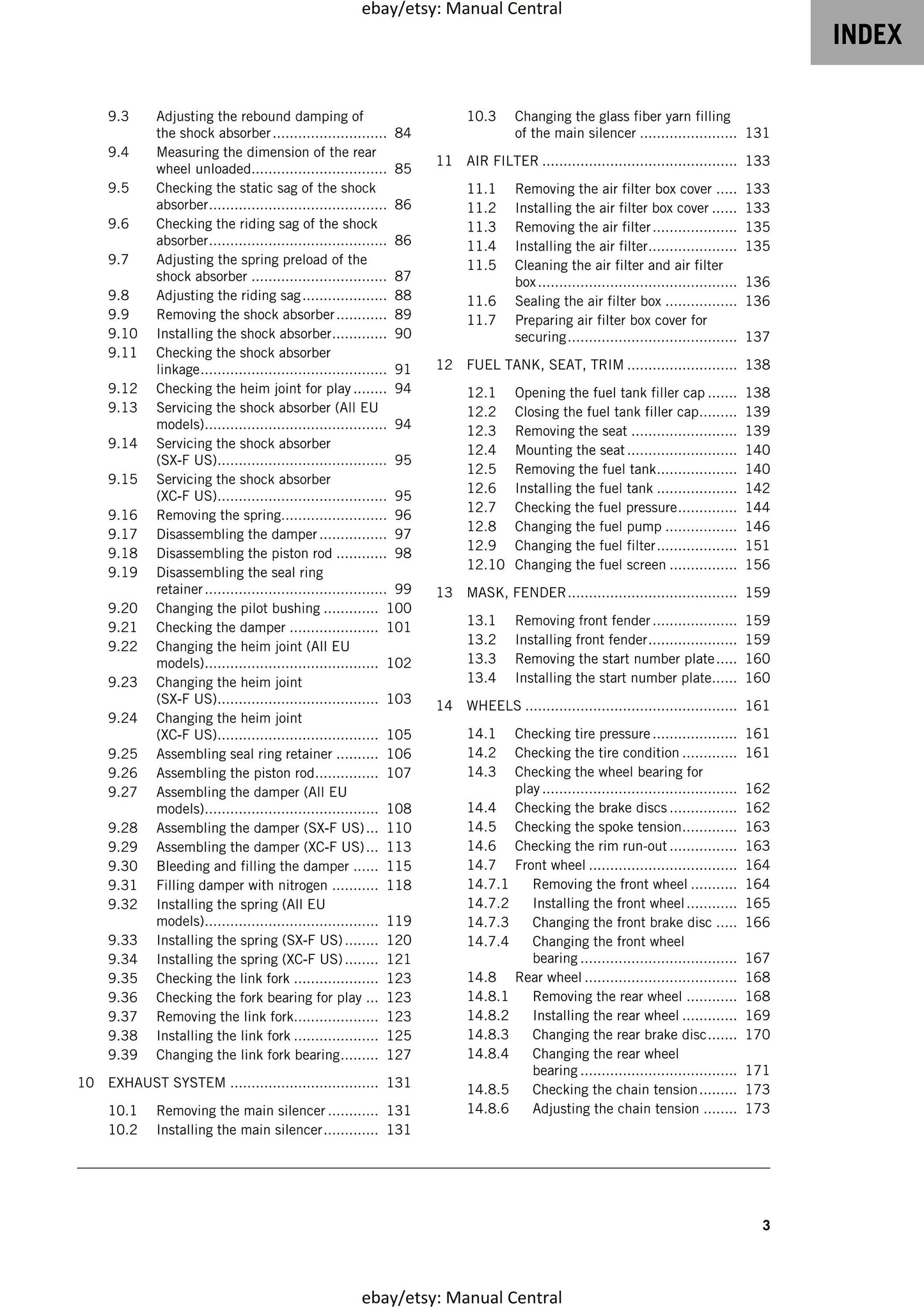 PDF - KTM 2020 - 250 Sx-f Xc-f Prado - Service Workshop Repair Manual