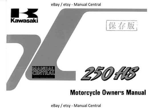 Kawasaki - 250 HS - Owners Manual