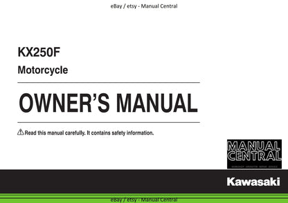 Kawasaki 2017 - KX250F - Owners Manual