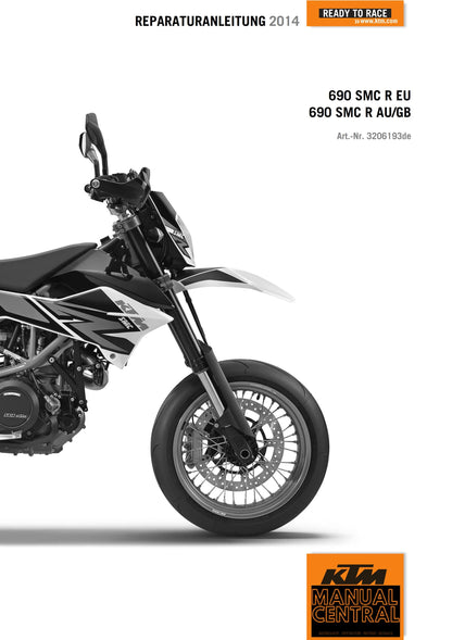 German Language - KTM 2014 - 690 SMC R Eu Aus GB - Reparaturanleitung - Service Workshop Repair Manual