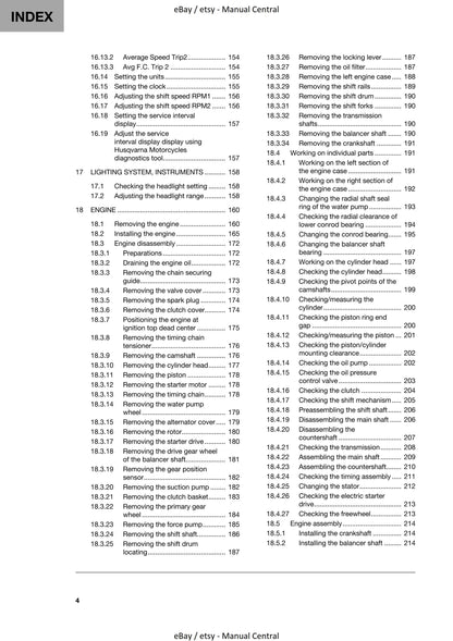 Husqvarna 2023 - Svartpilen 250 - Service Workshop Repair Manual